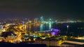 Night view of the city of Baku - capital of the Republic of Azerbaijan Royalty Free Stock Photo