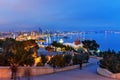 Night view of the city and Baku boulevard. Baku. Azerbaijan Royalty Free Stock Photo