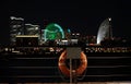 Night view of the harbor city Royalty Free Stock Photo