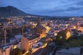 Loja city at night. Granada, Spain Royalty Free Stock Photo