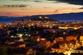 Night view of the city of Ohrid Royalty Free Stock Photo