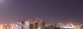 Night view of the city. Panoramic view of the city, Night lights and bright baku. Baku Azerbaijan Royalty Free Stock Photo