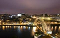 Night view of City of Porto, Portugal Royalty Free Stock Photo