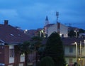 Night view of the city of Settimo Torinese Royalty Free Stock Photo