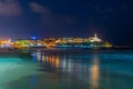 Night view of cityscape of Jaffo, an old part of Tel Aviv, Israel Royalty Free Stock Photo