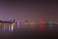 Night view cityscape at West Lake Ho Tay