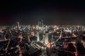 Night view of the cityscapes, skyline in Shanghai, China Royalty Free Stock Photo