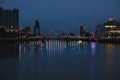 Night view of the Clyde Arc Royalty Free Stock Photo