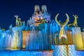 Night view of Colchis Fountain in Kutaisi, Georgia