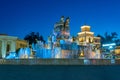 Night view of Colchis Fountain in Kutaisi, Georgia