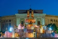 Night view of Colchis Fountain in Kutaisi, Georgia