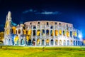 night view of colloseum...IMAGE Royalty Free Stock Photo