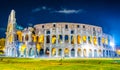 night view of colloseum...IMAGE Royalty Free Stock Photo