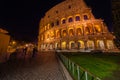 Night view of Colosseum in Rome, Italy Royalty Free Stock Photo