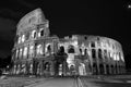 Night view of the colosseum in Rome Royalty Free Stock Photo