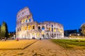 Night view of Colosseum in Rome in Italy Royalty Free Stock Photo