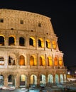 Night view of Colosseum, Rome Royalty Free Stock Photo