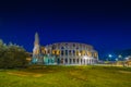 Night view of Colosseum in Rome, Italy Royalty Free Stock Photo