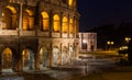 Night view of Colosseum in Rome, Italy. Rome ruins, architecture and landmark Royalty Free Stock Photo