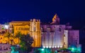 Night view of the convent of saint augustin in Matera, Italy....IMAGE