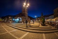 Night view of the Council Square, Brasov, Transylvania, Romania Royalty Free Stock Photo
