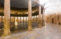 Night view of Courtyard of the Palace of Charles V at Alhambra. Royalty Free Stock Photo