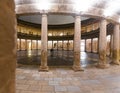 Night view of Courtyard of the Palace of Charles V at Alhambra Royalty Free Stock Photo