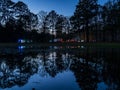 Night view of the Cypress Campground of Beavers Bend State Park