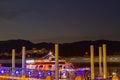 Night view of the Dajia Riverside Park harbor during Taipei International Flora Exposition