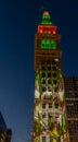 Night view of Daniels & Fisher Tower in Denver Royalty Free Stock Photo