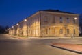 Night view in Daugavpils city effort near old military building Royalty Free Stock Photo