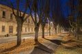 Night view in Daugavpils city effort near old military building