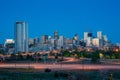 Night view of the Denver city skyline Royalty Free Stock Photo