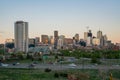 Night view of the Denver city skyline Royalty Free Stock Photo