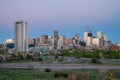 Night view of the Denver city skyline Royalty Free Stock Photo