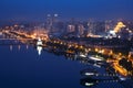 Night view of Dnipro city Royalty Free Stock Photo