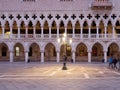 Night view of Doge& x27;s Palace, Piazza San Marco, Venice, Italy Royalty Free Stock Photo