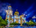 Night view of the Dormition of the Theotokos cathedral in Varna, Bulgarian...IMAGE