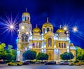 Night view of the Dormition of the Theotokos cathedral in Varna, Bulgarian...IMAGE