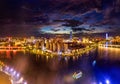 Night view of downtown Liuzhou, Guangxi, China