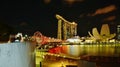Night view of downtown Singapore Royalty Free Stock Photo