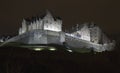 Night view of the Edinburgh Castle, Scotland Royalty Free Stock Photo