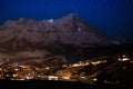 Night view of Eiger north face, Alps, Switzerland Royalty Free Stock Photo