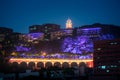 Night view of Eliang and Qikongqiao, Yuzhong District, Chongqing, China Royalty Free Stock Photo