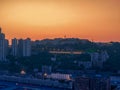 Night view of EÃ¢â¬Ëling and Qikongqiao, Yuzhong District, Chongqing, China Royalty Free Stock Photo