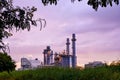 Night view at energy electrical power plant Royalty Free Stock Photo