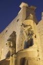 Night view of entrance to the Palace Luxor (Egypt) Royalty Free Stock Photo