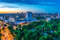 Night view of Erasmus university hospital in Rotterdam, Netherlands