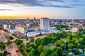 Night view of Erasmus university hospital in Rotterdam, Netherlands