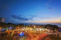 Night view, experiencing Madeira Funchal in the evening in Portugal, such a paradise island in the middle of Atlantic ocean Royalty Free Stock Photo